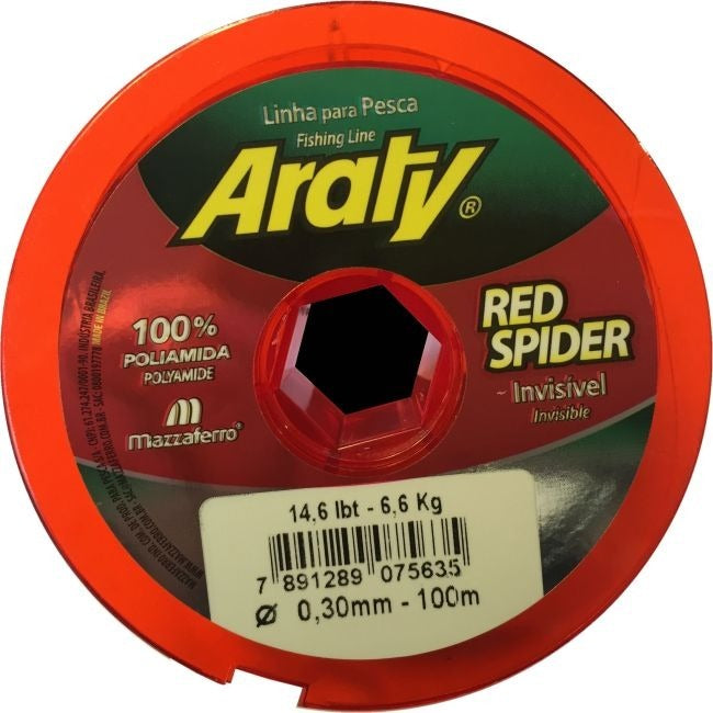 Hilo de pesca Araty RED SPIDER 100 mts. 0.30mm