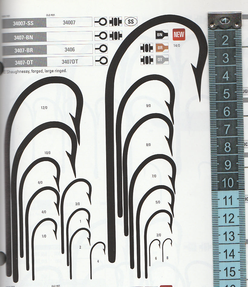 Hameçons Mustad 3407 Classic – O'Shaughnessy #5/0 – 69 Pièces (neuf)
